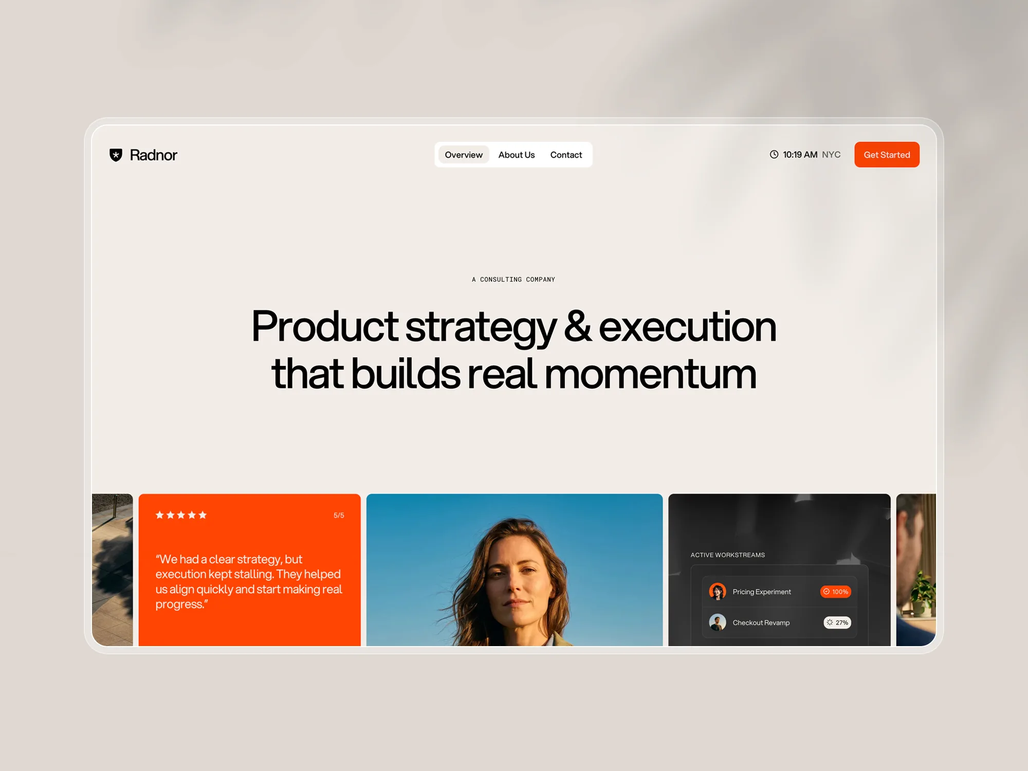 Radnor consulting business WordPress template built with Nectarblocks