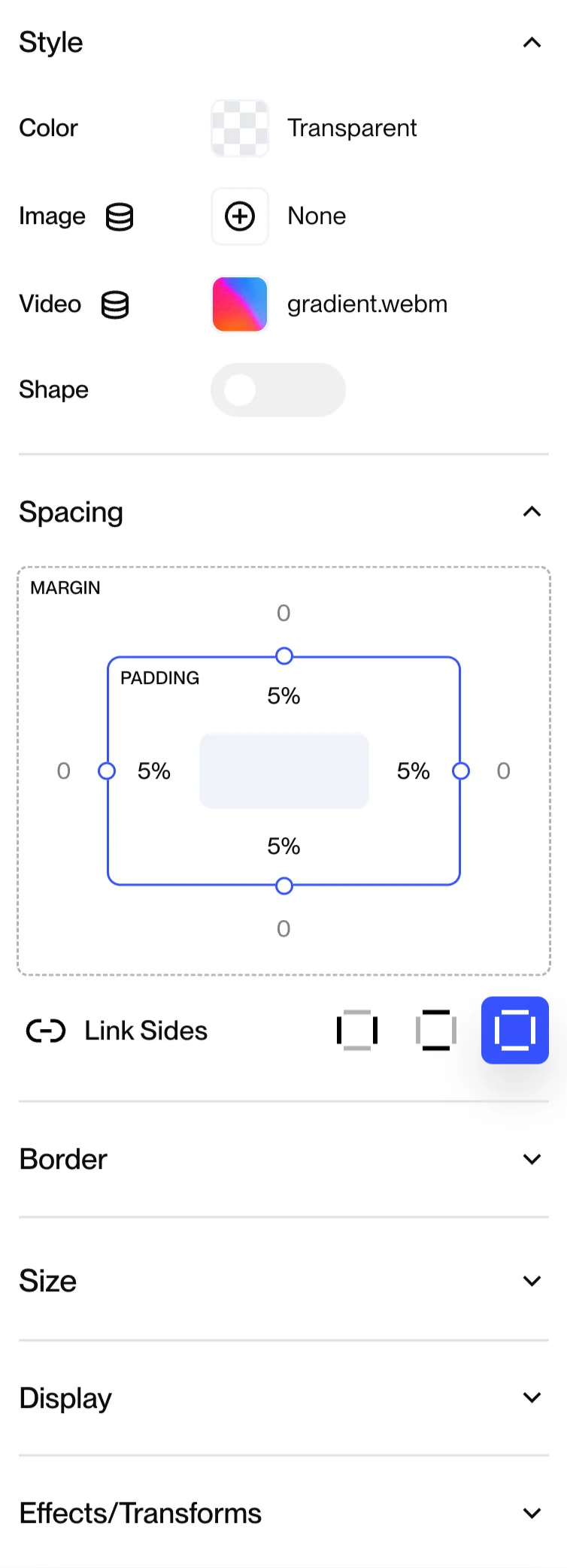 WordPress block editor controls
