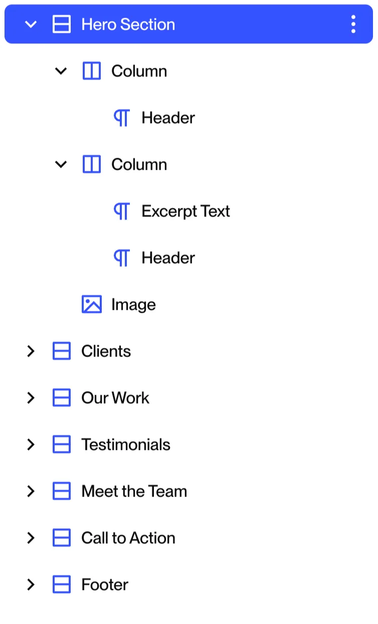 WordPress block editor list view